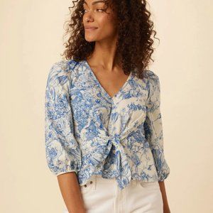 Amour Vert Annika Organic Cotton Blouse NWT